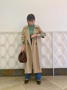 「URBAN RESEARCH（アーバンリサーチ）のアイテム（トレンチコート）」を使った、erikaさん（レディース・153cm）の秋コーディネート