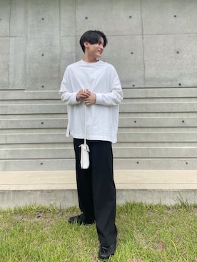 「LAKOLE（ラコレ）のアイテム（ローファー）」を使った、Takeruさん（メンズ・169cm）の秋コーディネート