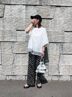 「アイテム（その他トップス）」を使った、renge_wearさん（レディース・163cm）の夏コーディネート