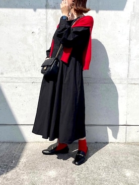 「しまむら（シマムラ）のアイテム（カーディガン/ボレロ）」を使った、renge_wearさん（レディース・163cm）の秋コーディネート