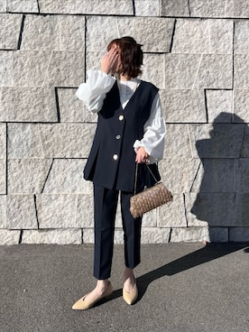 「アイテム（フォーマルスーツ/小物）」を使った、renge_wearさん（レディース・163cm）の冬コーディネート