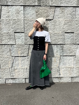 「GU（ジーユー）のアイテム（ニットキャップ/ビーニー）」を使った、renge_wearさん（レディース・163cm）の秋コーディネート