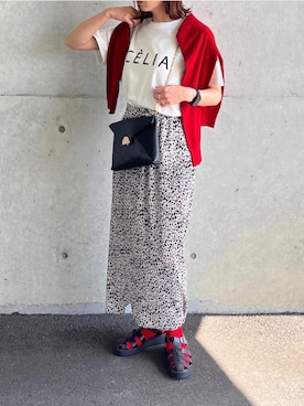 「しまむら（シマムラ）のアイテム（カーディガン/ボレロ）」を使った、renge_wearさん（レディース・163cm）の春コーディネート