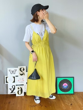 「LAKOLE（ラコレ）のアイテム（帽子）」を使った、renge_wearさん（レディース・163cm）の夏コーディネート