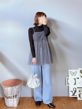 「GRL」｜「アイテム（その他トップス）」を使った、renge_wearさん（レディース・163cm）の冬コーディネート