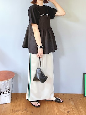 「夏秋ミックス」｜「アイテム（キャミソール）」を使った、renge_wearさん（レディース・163cm）の夏コーディネート