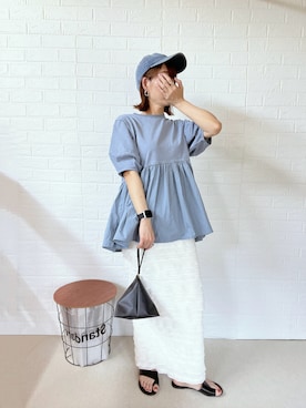 「reca（レカ）のアイテム（その他トップス）」を使った、renge_wearさん（レディース・163cm）の春コーディネート