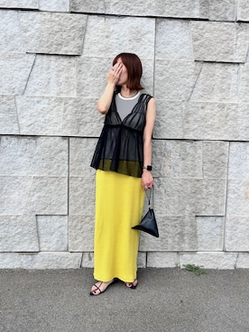 「タンクトップ」｜「アイテム（タンクトップ）」を使った、renge_wearさん（レディース・163cm）の秋コーディネート