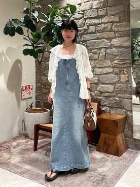 「アイテム（ジャンパースカート）」を使った、mimorin_bfさん（レディース・158cm・20代）の夏コーディネート