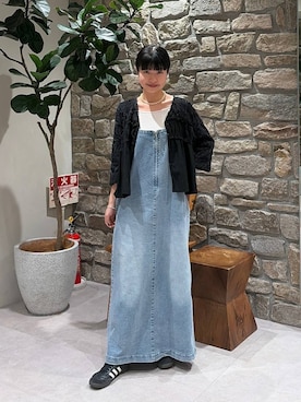 「アイテム（ジャンパースカート）」を使った、mimorin_bfさん（レディース・158cm・20代）の秋コーディネート