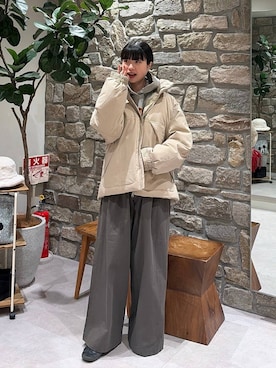 「アイテム（チノパンツ）」を使った、mimorin_bfさん（レディース・158cm・20代）の冬コーディネート