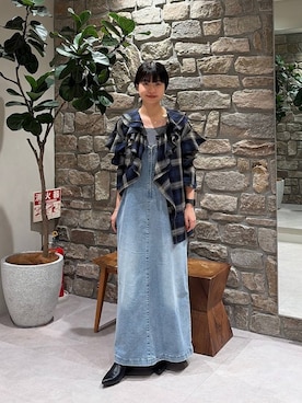 「アイテム（ジャンパースカート）」を使った、mimorin_bfさん（レディース・158cm・20代）の秋コーディネート