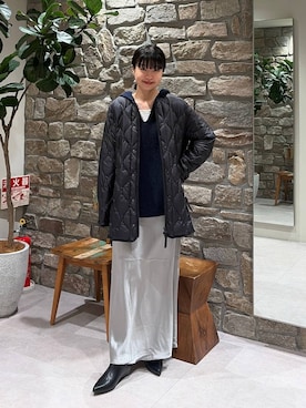 「アイテム（ダウンジャケット/コート）」を使った、mimorin_bfさん（レディース・158cm）の秋コーディネート