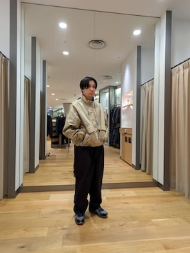 「FORK&amp;SPOON（フォークアンドスプーン）のFORK&amp;SPOON　フレンチドリルピグメントチノパンツ（その他パンツ）」を使った、おおしまさん（メンズ・166cm）の冬コーディネート