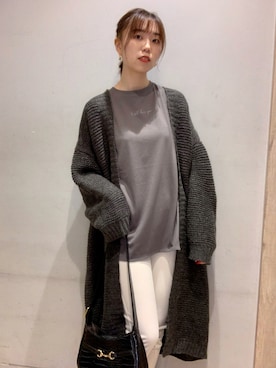 「ロングカーディガン」｜をり。さん（レディース・167cm・20代）の秋コーディネート