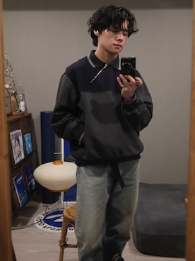 「AURALEE（オーラリー）のアイテム」を使った、YUSEIさん（メンズ・175cm）の冬コーディネート