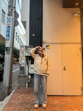 「アウターコーデ」｜「アイテム（キャップ）」を使った、chiharu.kさん（レディース・160cm）の秋コーディネート