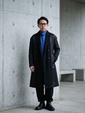 「UNIQLO（ユニクロ）のアイテム（メガネ、ブラック系）」を使った、A1さん（メンズ・169cm）の春コーディネート