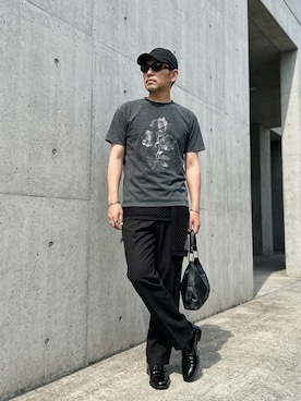 「UNIQLO（ユニクロ）のアイテム（メガネ、ブラック系）」を使った、アカギアーキテクツ一級建築士事務所さん（メンズ・169cm）の春コーディネート
