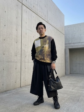 「UNIQLO（ユニクロ）のアイテム（メガネ、シルバー系）」を使った、A1さん（メンズ・169cm）の春コーディネート