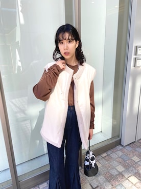 「フォロー、イイネ、お気に入り登録お願いします♡」｜「アイテム（ジャケット/アウター）」を使った、みやっちさん（レディース・162cm）の冬コーディネート
