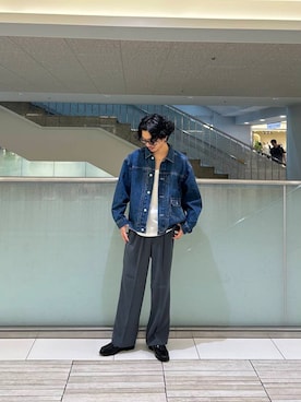 「アイテム（デニムジャケット）」を使った、SHUTOさん（メンズ・175cm）の夏コーディネート
