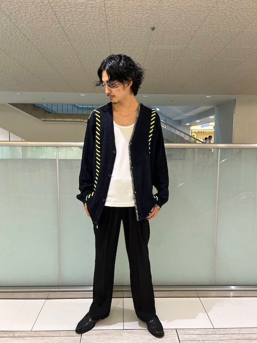 セール】『ユニセックス』ブランケットステッチカーディガン