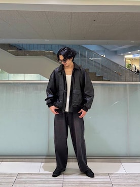 「アイテム（ブルゾン）」を使った、SHUTOさん（メンズ・175cm）の夏コーディネート