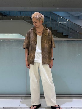 「アイテム（タンクトップ）」を使った、SHUTOさん（メンズ・175cm）の夏コーディネート