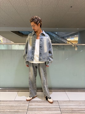 「アイテム（デニムジャケット）」を使った、SHUTOさん（メンズ・175cm・20代）の夏コーディネート