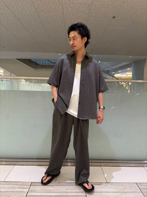 メランジタックワイドパンツ