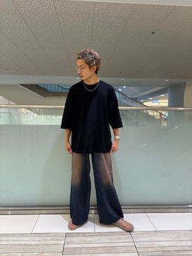 「SENSE OF PLACE by URBAN RESEARCH（センスオブプレイスバイアーバンリサーチ）の『ユニセックス』エクストラルーズアソートTシャツ（Tシャツ/カットソー）」を使った、SHUTOさん（メンズ・175cm）の夏コーディネート