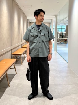 「united arrows」｜藤原さん（メンズ・177cm）の春コーディネート