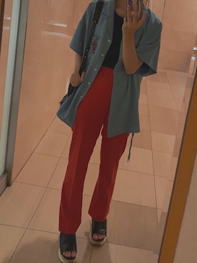 「JUEMI（ジュエミ）のアイテム（シューズ）」を使った、やまもとさん（レディース・156cm）の夏コーディネート