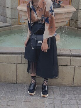 「JUEMI（ジュエミ）のアイテム（シューズ）」を使った、やまもとさん（レディース・156cm）の夏コーディネート