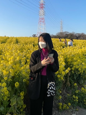 「SONA（ソナ）のアイテム（ジャケット/アウター）」を使った、帆夏さん（レディース・155cm）の春コーディネート