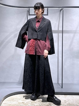 「HARE（ハレ）のアシメプリーツシャツ(HARE)（シャツ/ブラウス）」を使った、ココロさん（レディース・169cm）の秋コーディネート