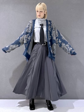 「HARE（ハレ）のアイテム（カーディガン/ボレロ）」を使った、ココロさん（レディース・169cm）の秋コーディネート