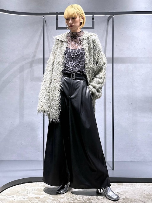 HARE カーディガン ロングシャギーシャツニットカーディガン