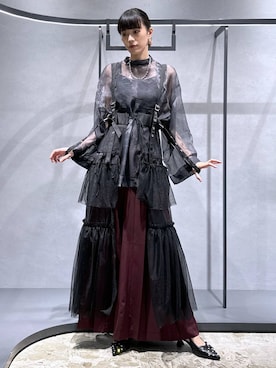 「アイテム（パンツ、レッド系）」を使った、ココロさん（レディース・169cm）の夏コーディネート