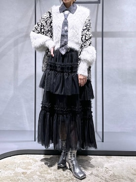 「HARE（ハレ）のアイテム（マフラー）」を使った、ココロさん（レディース・169cm）の秋コーディネート