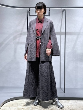 「HARE（ハレ）のアシメプリーツシャツ(HARE)（シャツ/ブラウス）」を使った、ココロさん（レディース・169cm）の秋コーディネート