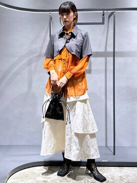 HARE ジャガードアシメフラシフレアスカート HARE（ハレ）の「ジャガードアシメフラシフレアスカート(HARE
