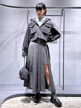 「HARE（ハレ）のアイテム（デニムジャケット）」を使った、ココロさん（レディース・169cm）の秋コーディネート