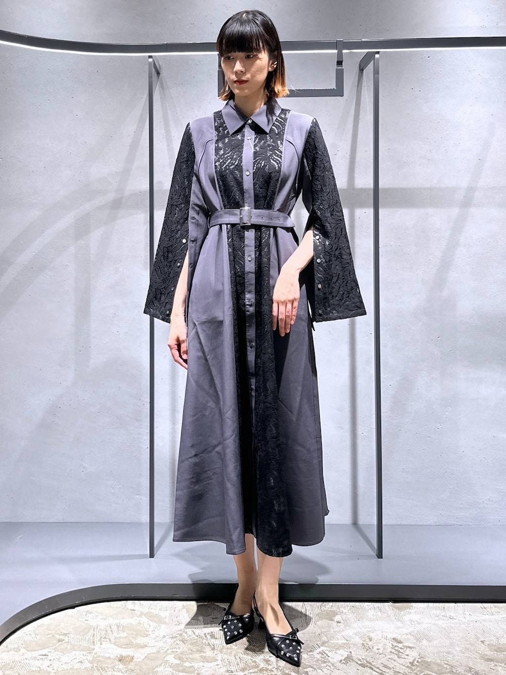 9/3限定セール☆ 【完売品】HARE　ソデスリットキリカエワンピース HARE（ハレ）の「ソデスリットキリカエワンピース(HARE