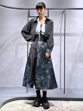 「アイテム（その他トップス、シルバー系）」を使った、ココロさん（レディース・169cm）の夏コーディネート