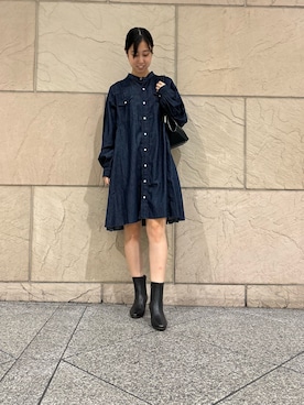 「Wrangler」｜「アイテム（シャツワンピース）」を使った、aozoraさん（レディース・166cm）の夏コーディネート