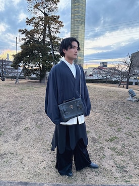 「TAAKK（ターク）のアイテム（パンツ）」を使った、HRさん（メンズ・165cm）の春コーディネート