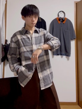 「UNDERCOVER（アンダーカバー）のアイテム」を使った、オートマ山荘さん（メンズ・168cm）の冬コーディネート