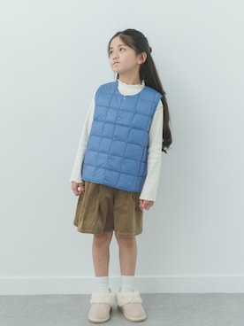 「アイテム（ダウンベスト）」を使った、DOORS KIDSさん（キッズ・120cm）の冬コーディネート